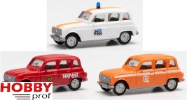 Renault R4 Taxipost / RTT / Police (Belgium)  Set of 3